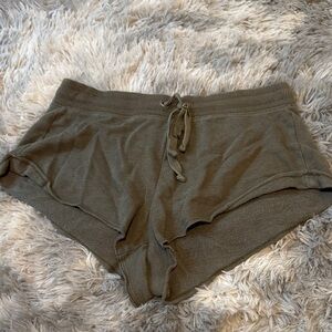 Aerie Olive Green Pajama Shorts